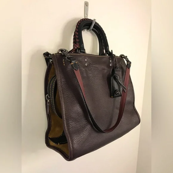 Coach 1941 Rogue in Oxblood Whipstitch Handles Suede 3-Way Carry Rare 58116 - Picture 2 of 16